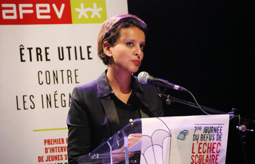Najat Vallaud-Belkacem lors de son intervention à la Journée de refus de l’échec scolaire ©DR